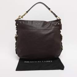Pre Owned Coach Brown Leather Zoe Hobo