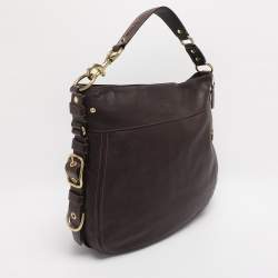 Pre Owned Coach Brown Leather Zoe Hobo