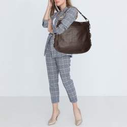 Pre Owned Coach Brown Leather Zoe Hobo