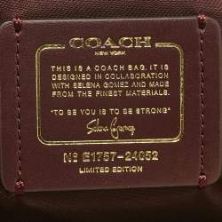 Pre Owned Coach Cream Leather Selena Grace Carryall Satchel