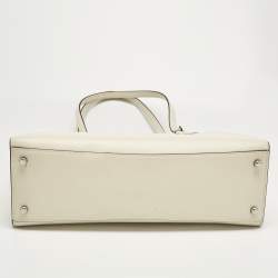 Pre Owned Coach Ivory Leather Nina Tote