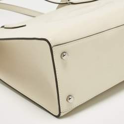 Pre Owned Coach Ivory Leather Nina Tote