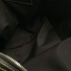 Pre Owned Coach Black Signature Canvas and Leather Front Pocket Satchel