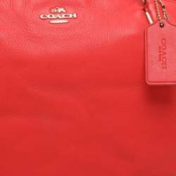 Pre Owned Coach Red Leather Kelsey Tote