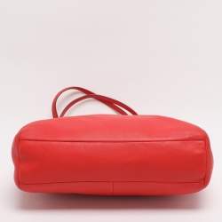 Pre Owned Coach Red Leather Kelsey Tote