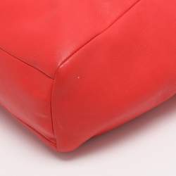 Pre Owned Coach Red Leather Kelsey Tote