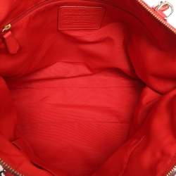 Pre Owned Coach Red Leather Kelsey Tote
