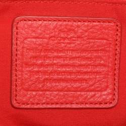 Pre Owned Coach Red Leather Kelsey Tote