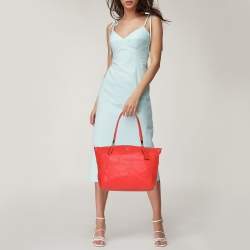 Pre Owned Coach Red Leather Kelsey Tote