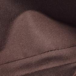 Pre Owned Coach Beige Signature Coated Canvas Lip Corner Wristlet Pouch