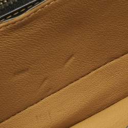 Pre Owned Coach Black Leather Wristlet Clutch