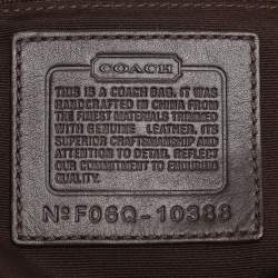 مملوكة مسبقًا حقيبة يد كوتش باتشورك جلد وسويدي وكانفاس شعار ذهبي