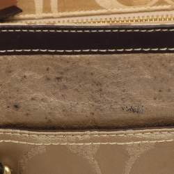 مملوكة مسبقًا حقيبة يد كوتش باتشورك جلد وسويدي وكانفاس شعار ذهبي