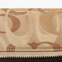 مملوكة مسبقًا حقيبة يد كوتش باتشورك جلد وسويدي وكانفاس شعار ذهبي