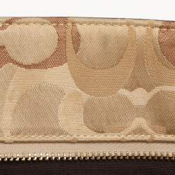 مملوكة مسبقًا حقيبة يد كوتش باتشورك جلد وسويدي وكانفاس شعار ذهبي