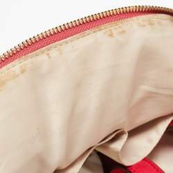 Pre Owned Coach Red Leather Madison Lindsey Satchel