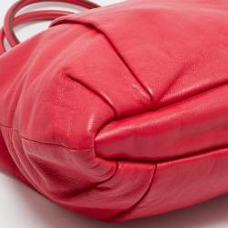 Pre Owned Coach Red Leather Madison Lindsey Satchel