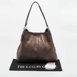 Pre Owned Coach Copper Brown Leather Phoebe Madison Shoulder Bag