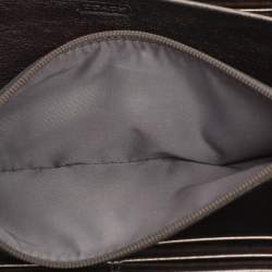 Pre Owned Coach Black Leather and Leather Zip Around