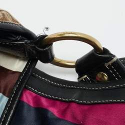 Pre Owned Coach Beige/Brown Canvas and Leather Legacy Shoulder Bag