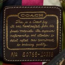 Pre Owned Coach Beige/Brown Canvas and Leather Legacy Shoulder Bag