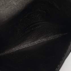 Pre Owned Coach Black Leather Edgestain Card Case Pouch