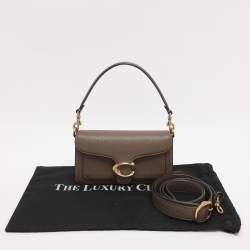 Pre Owned Coach Brown Leather Tabby 20 Crossbody Bag