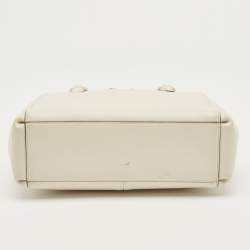 Pre Owned Coach Off White Leather Christie Carryall Satchel