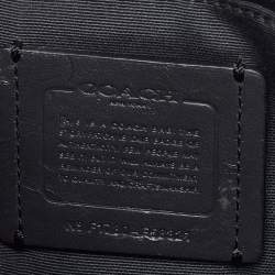 Pre Owned Coach Dark Brown/Black Signature Coated Canvas and Leather Nolita Shoulder Bag