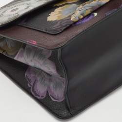 Pre Owned Coach Multicolor Floral Print Leather Tabby Shoulder Bag