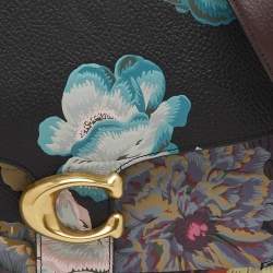 Pre Owned Coach Multicolor Floral Print Leather Tabby Shoulder Bag