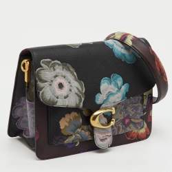Pre Owned Coach Multicolor Floral Print Leather Tabby Shoulder Bag
