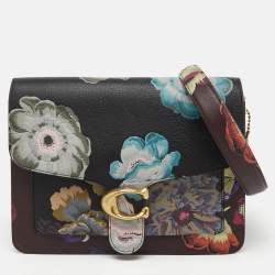 Pre Owned Coach Multicolor Floral Print Leather Tabby Shoulder Bag