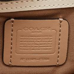 Pre Owned Coach White Leather Mini Nina Tote