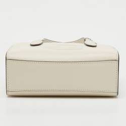 Pre Owned Coach White Leather Mini Nina Tote