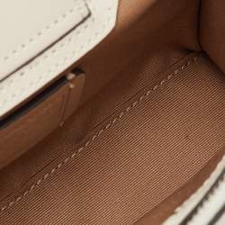 Pre Owned Coach White Leather Mini Nina Tote