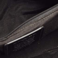 Pre Owned Coach Black/Brown Signature Coated Canvas and Leather Sierra Satchel