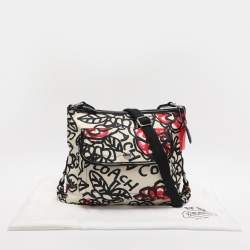 Pre Owned Coach Multicolor Graffiti Fabric Poppy Crossbody Bag