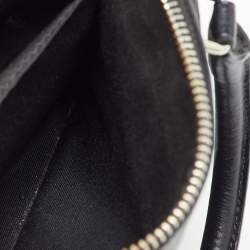 Pre Owned Coach Black/Grey Signature Coated Canvas and Leather Mini Sierra Satchel