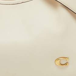 Pre Owned Coach Off White Leather Juliet Shoulder Bag