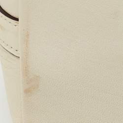 Pre Owned Coach Off White Leather Juliet Shoulder Bag