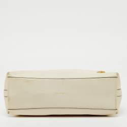 Pre Owned Coach Off White Leather Juliet Shoulder Bag