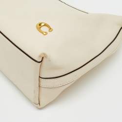Pre Owned Coach Off White Leather Juliet Shoulder Bag