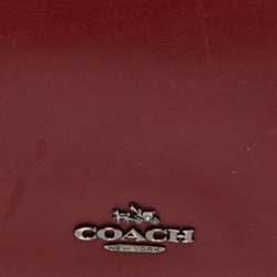 Pre Owned Coach Dark Red Leather Nomad Hobo