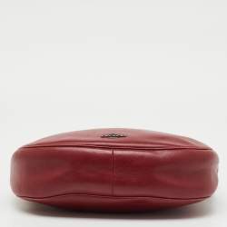 Pre Owned Coach Dark Red Leather Nomad Hobo