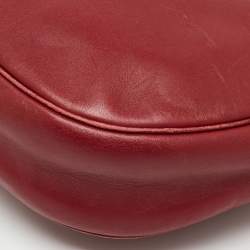 Pre Owned Coach Dark Red Leather Nomad Hobo