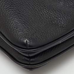 Pre Owned Coach Black Leather Double Zip Crossbody Bag