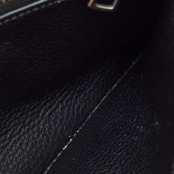 Pre Owned Coach Black Leather Double Zip Crossbody Bag