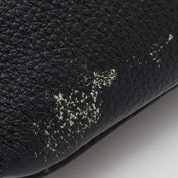Pre Owned Coach Black Leather Double Zip Crossbody Bag