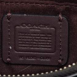 Pre Owned Coach Black Leather Double Zip Crossbody Bag